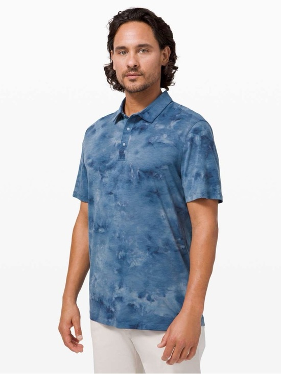 lululemon athletica Other - Lululemon Evolution Polo Wash in Diamond Dye True Navy Chambray size S/M
